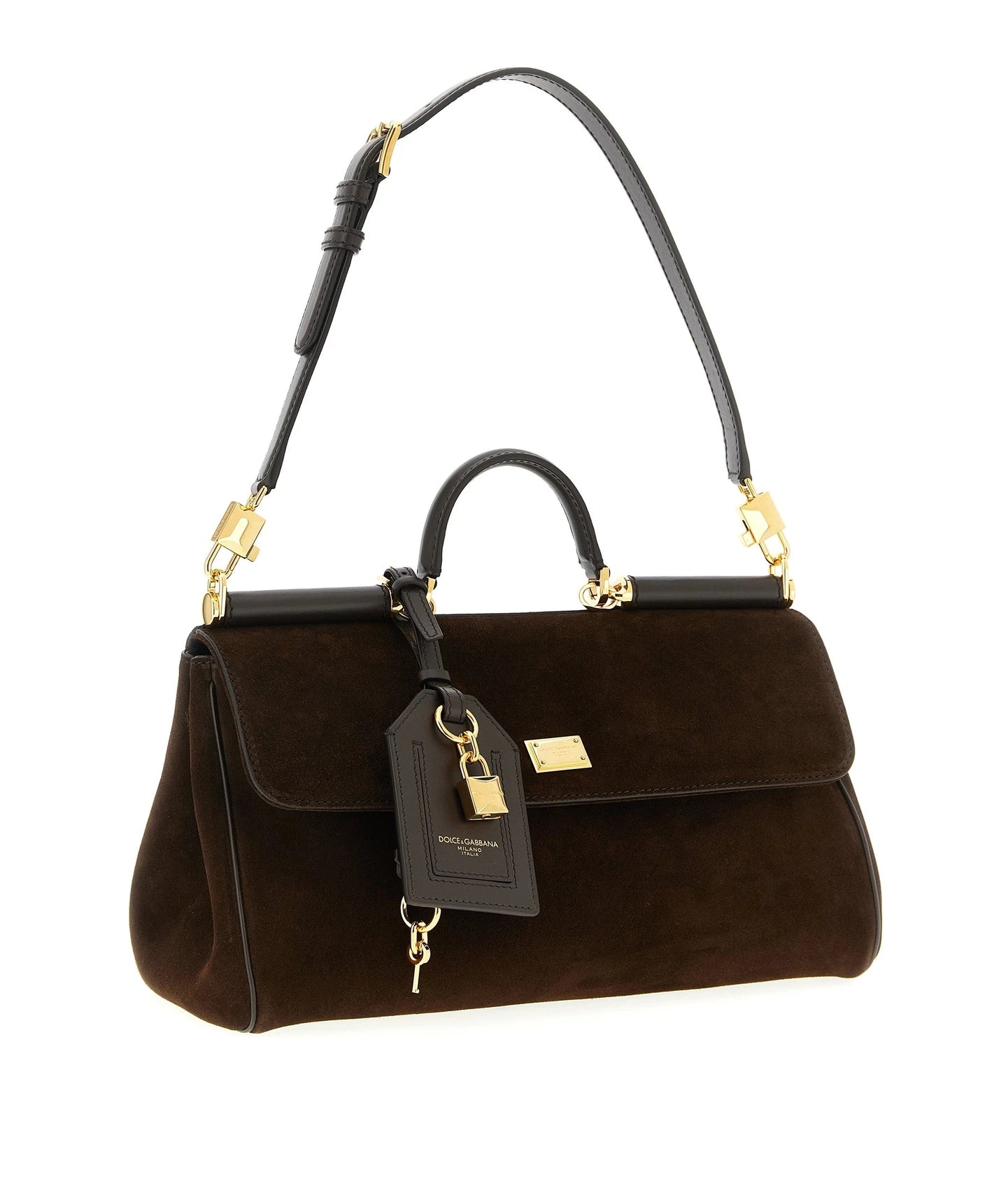 Dolce & Gabbana Satchel Bag in brown, Calf Leather — view 3