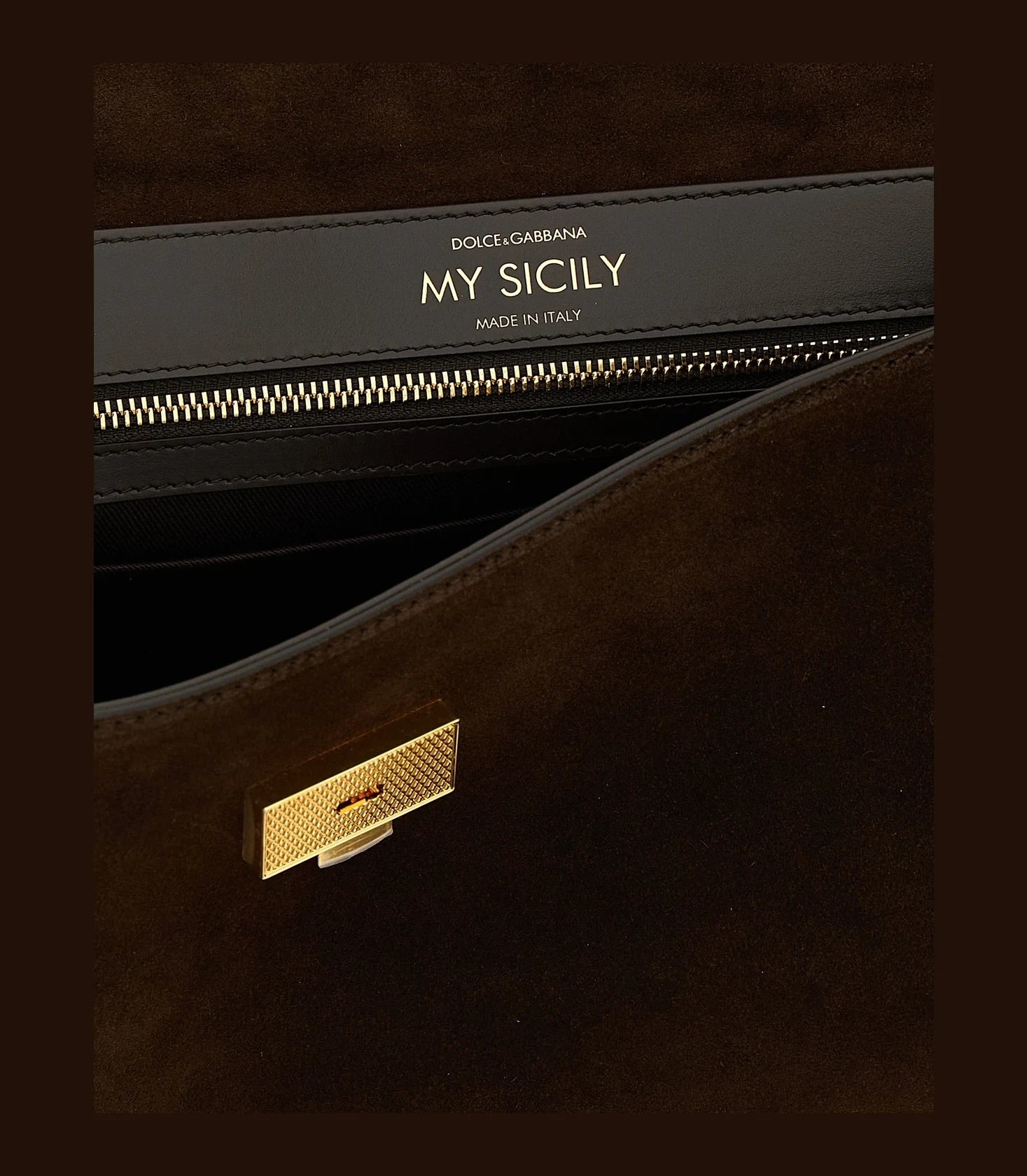 Dolce & Gabbana Satchel Bag in brown, Calf Leather — view 4