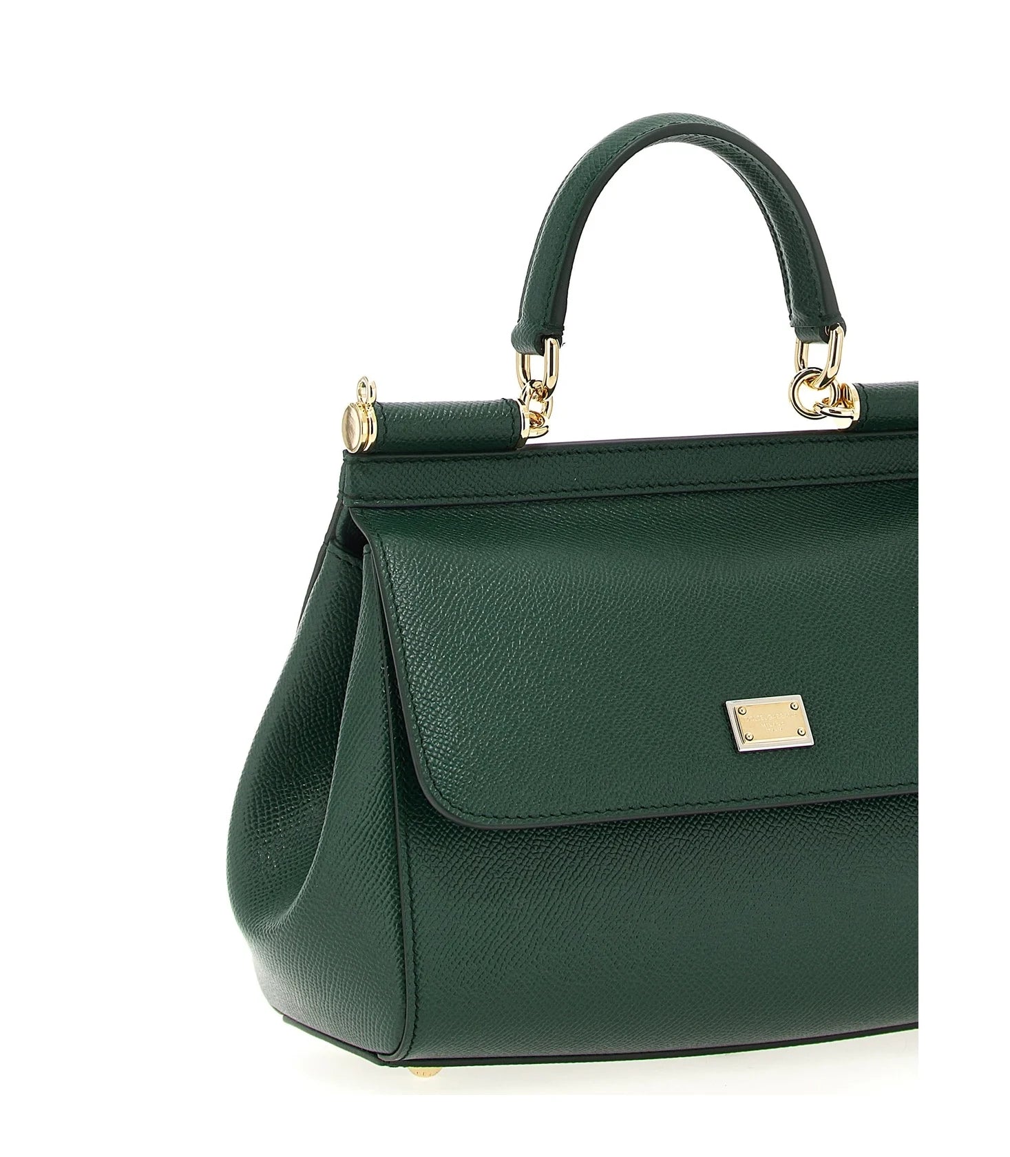 Dolce & Gabbana Satchel Bag in green, Calfskin Leather — view 3