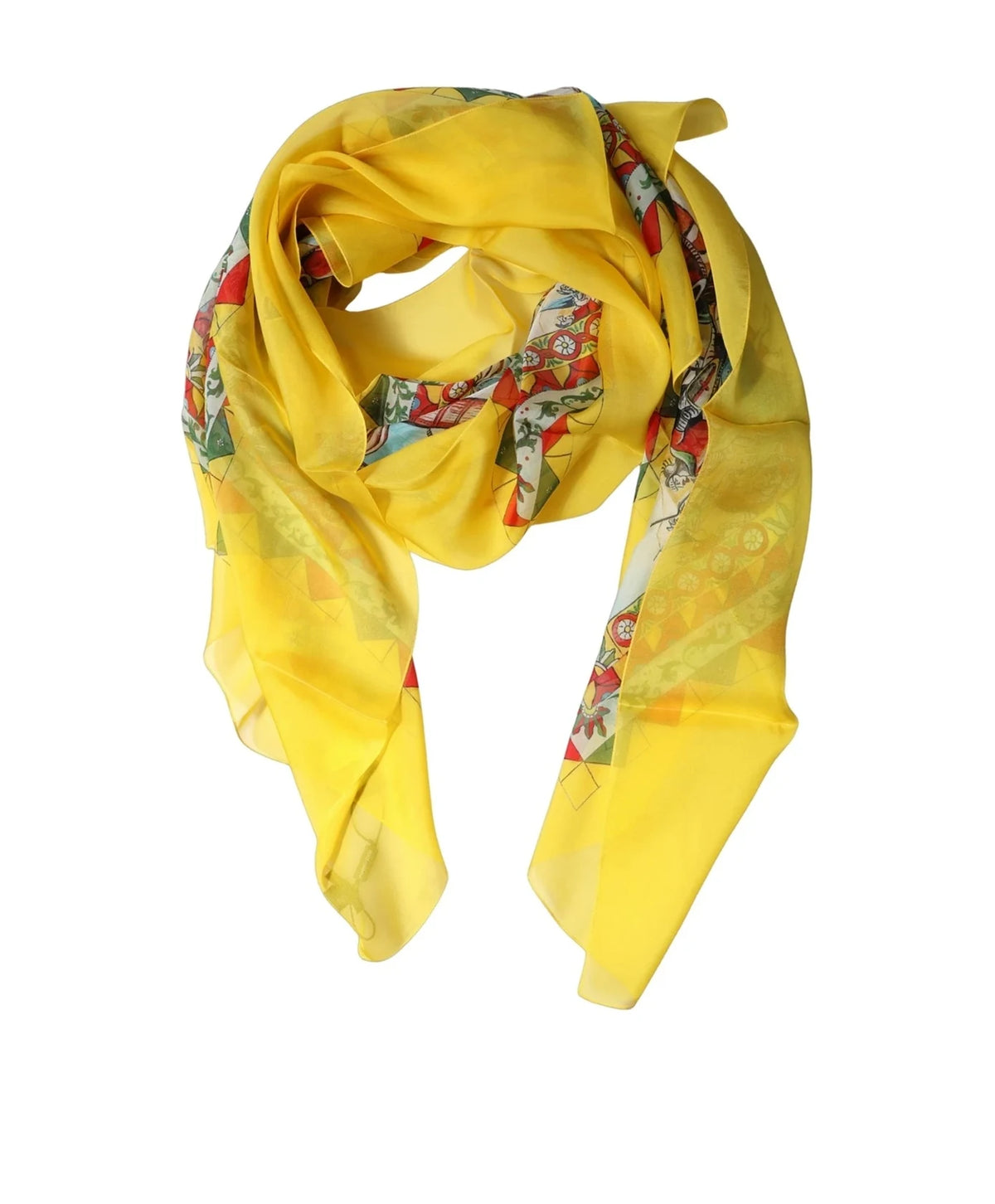 Dolce & Gabbana Scarves & Shawl in yellow, Silk