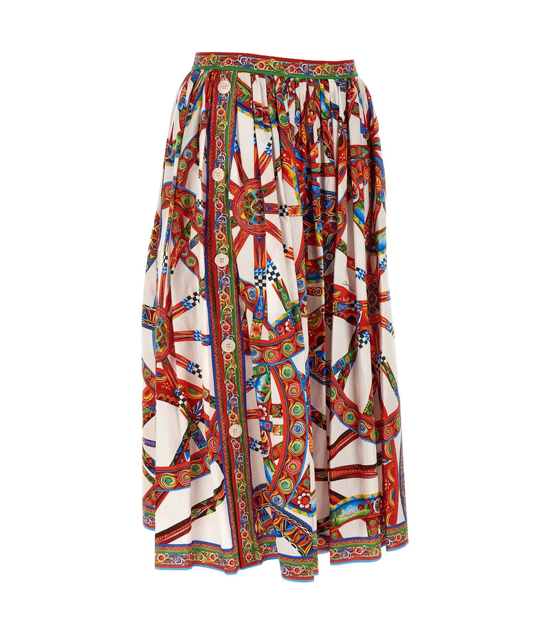 Dolce & Gabbana Skirt in multicolor, Cotton — view 3
