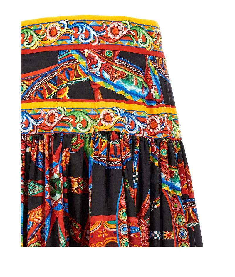Dolce & Gabbana Skirt in multicolor, Cotton — view 4