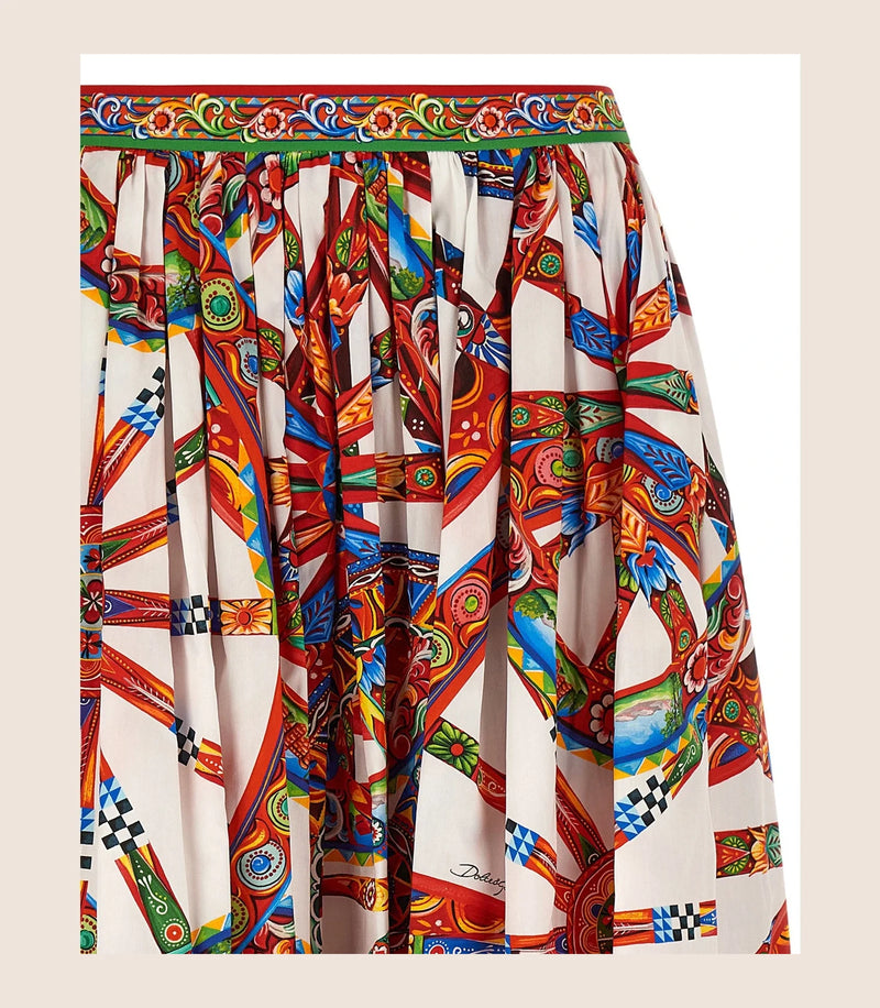 Dolce & Gabbana Skirt in multicolor, Cotton — view 4