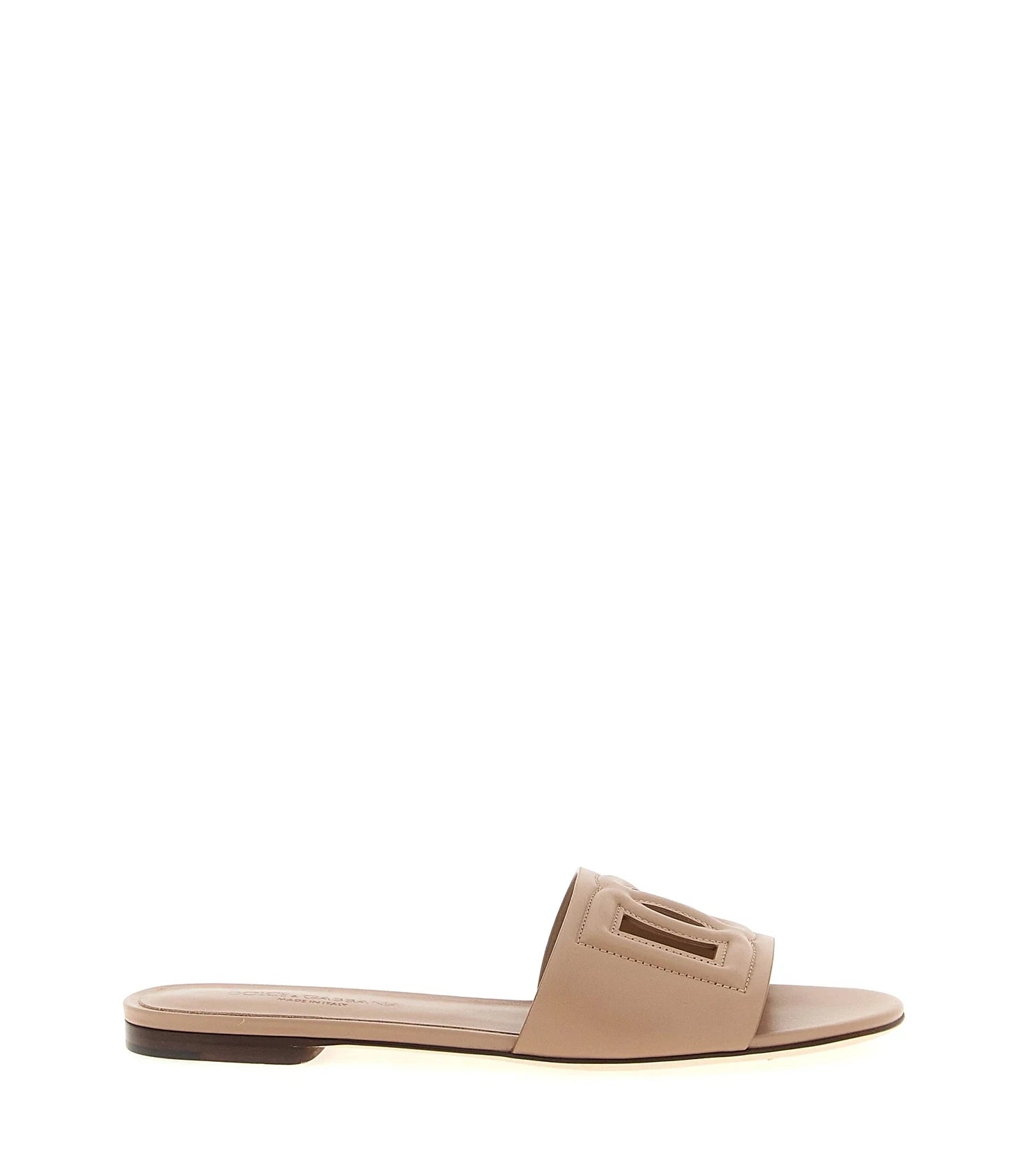 Dolce & Gabbana Slides in beige, Calfskin Leather
