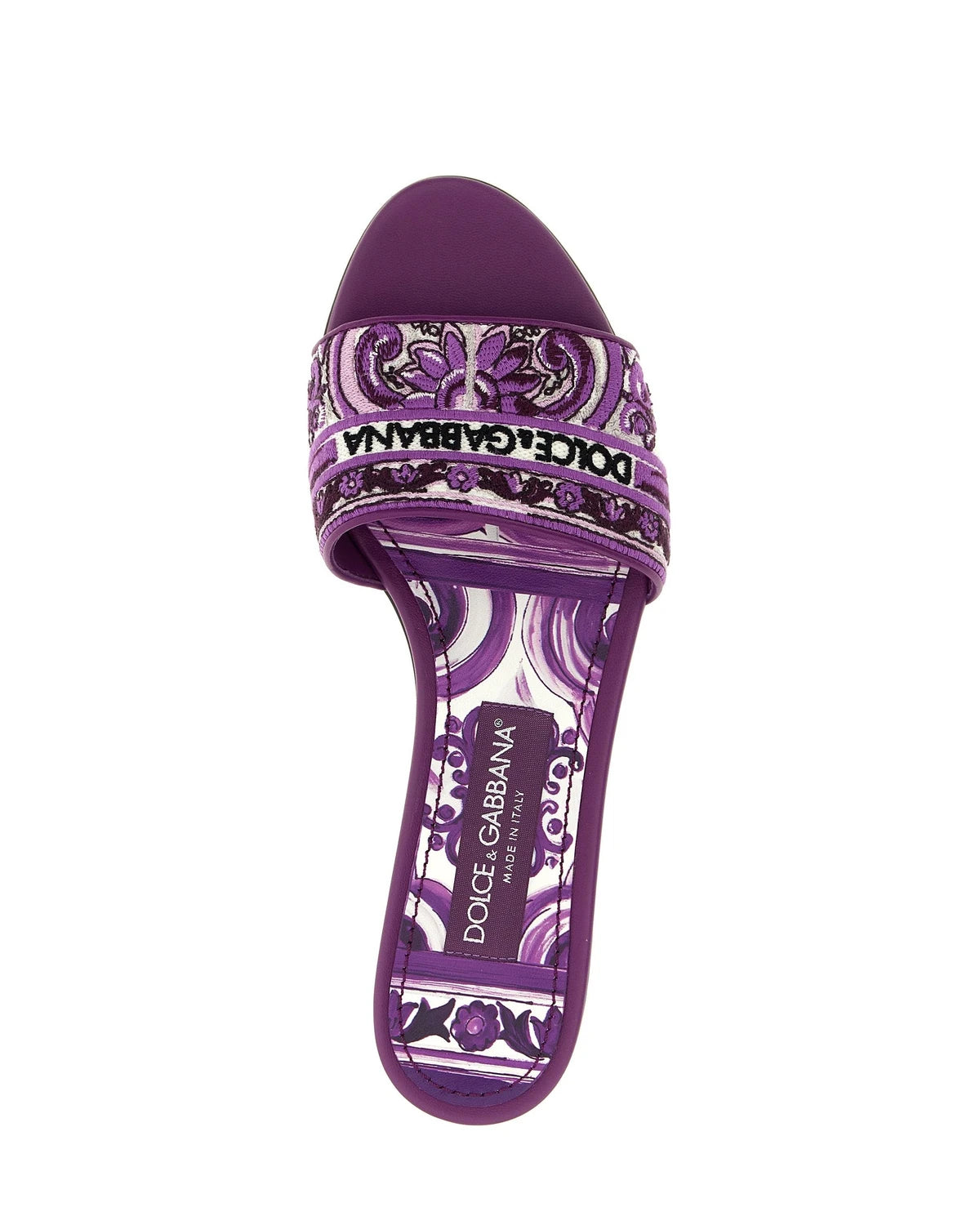 Dolce & Gabbana Slides in purple, Cotton — view 4