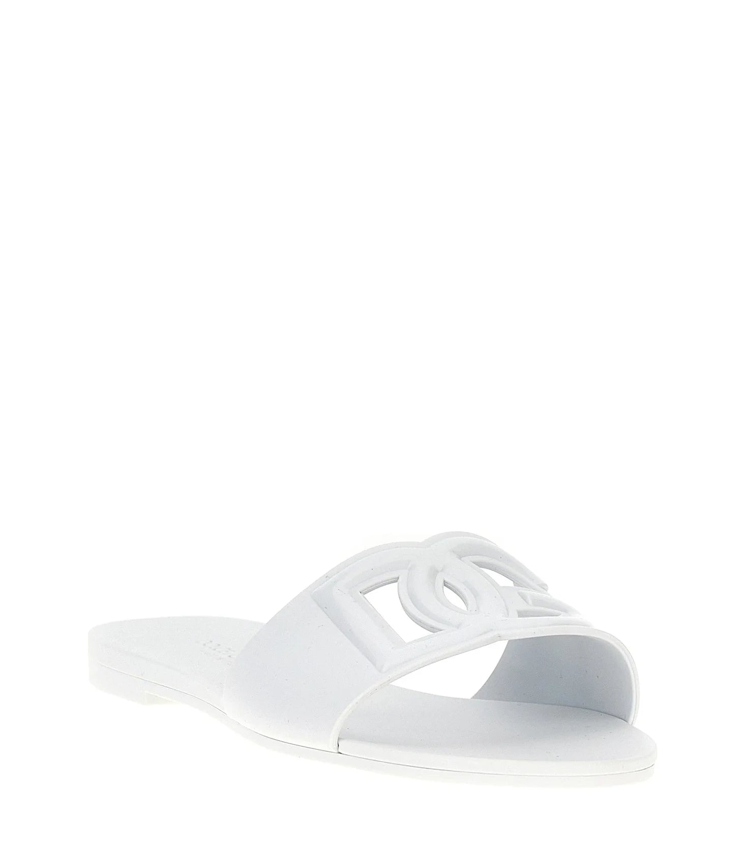Dolce & Gabbana White Slides 