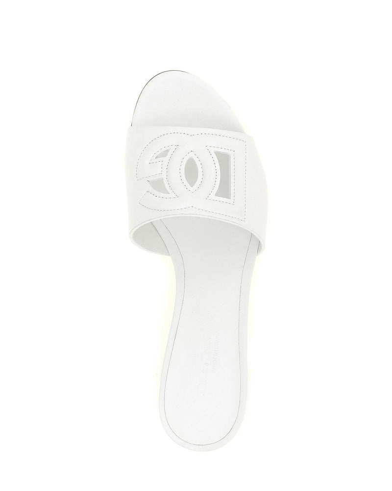 Dolce & Gabbana Slippers in white, Calfskin Leather — view 4