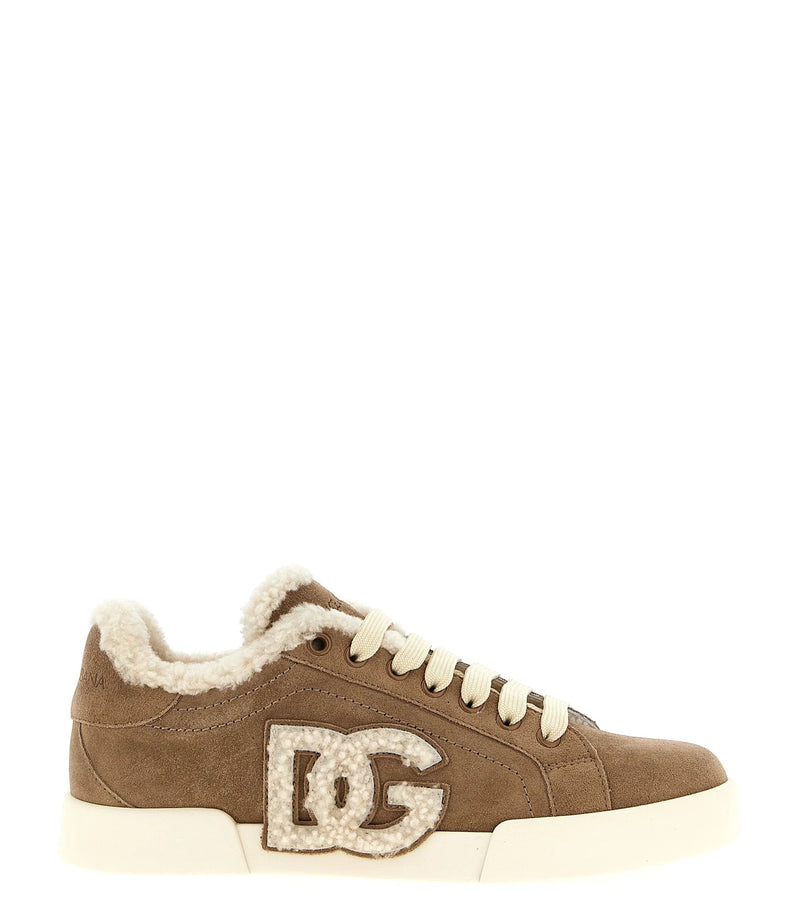 Dolce & Gabbana Sneakers in brown, Sheepskin
