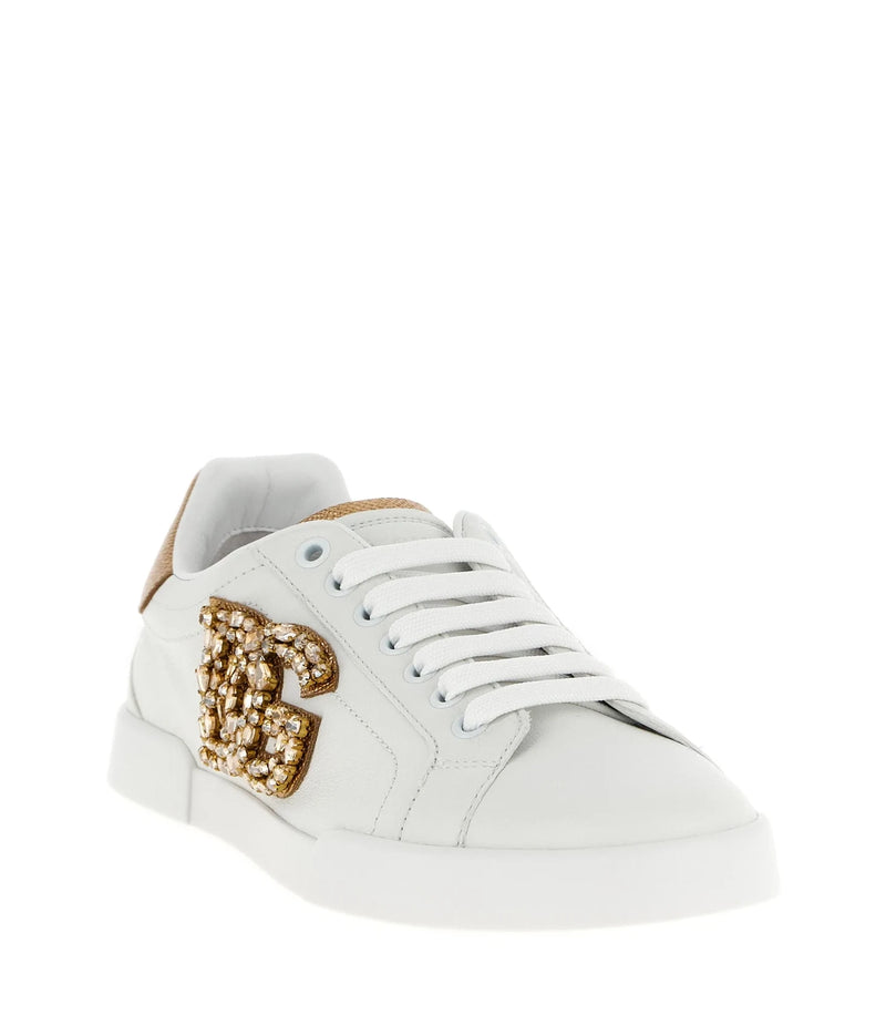 Dolce & Gabbana Sneakers in gold, Calfskin Leather — view 2