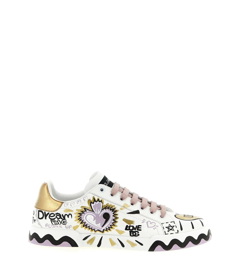 Dolce & Gabbana Sneakers in multicolor, Calfskin Leather
