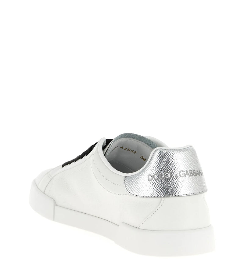 Dolce & Gabbana Sneakers in silver, Calfskin Leather — view 3