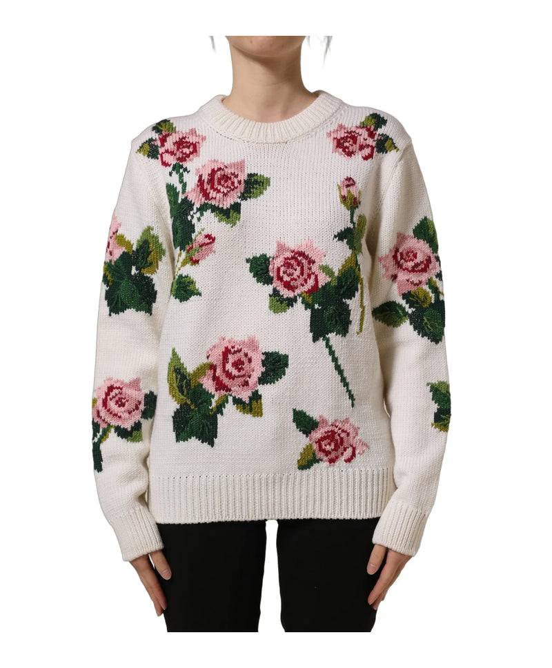 Dolce & Gabbana Sweater in white, Wool — view 4