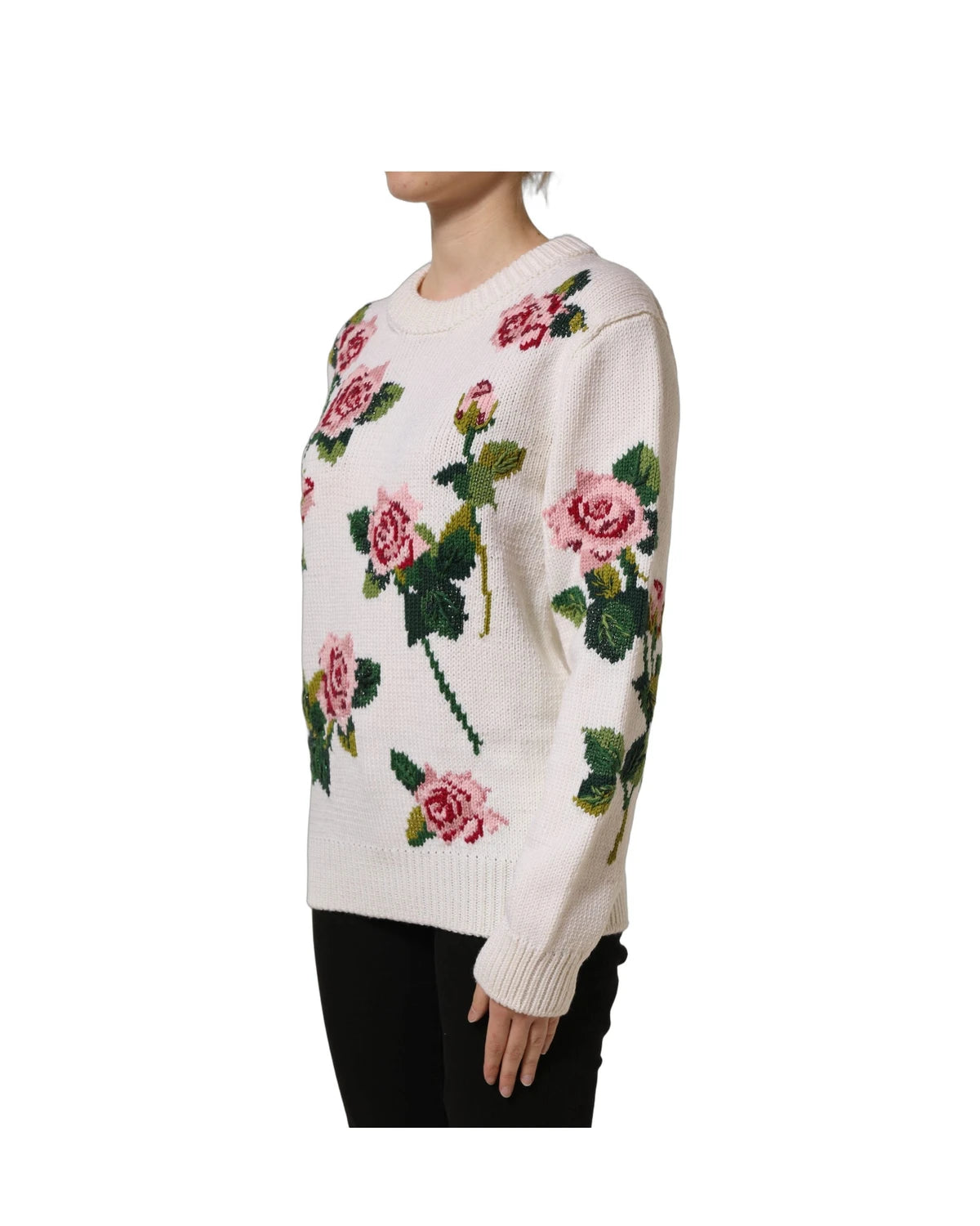 Dolce & Gabbana Sweater in white, Wool — view 6