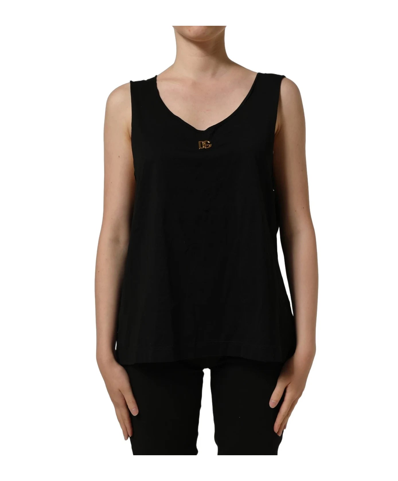 Dolce & Gabbana Tank Top in black, Cotton — view 3