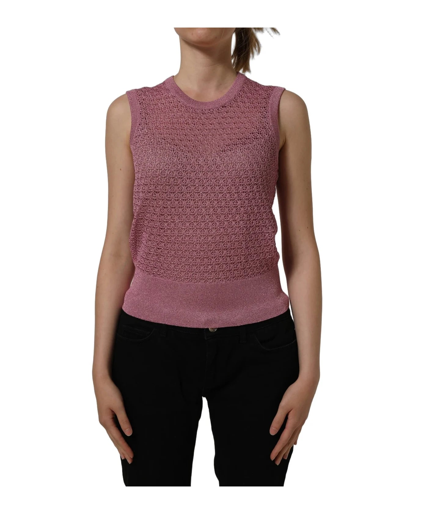 Dolce & Gabbana Tank Top in pink, Viscose — view 4