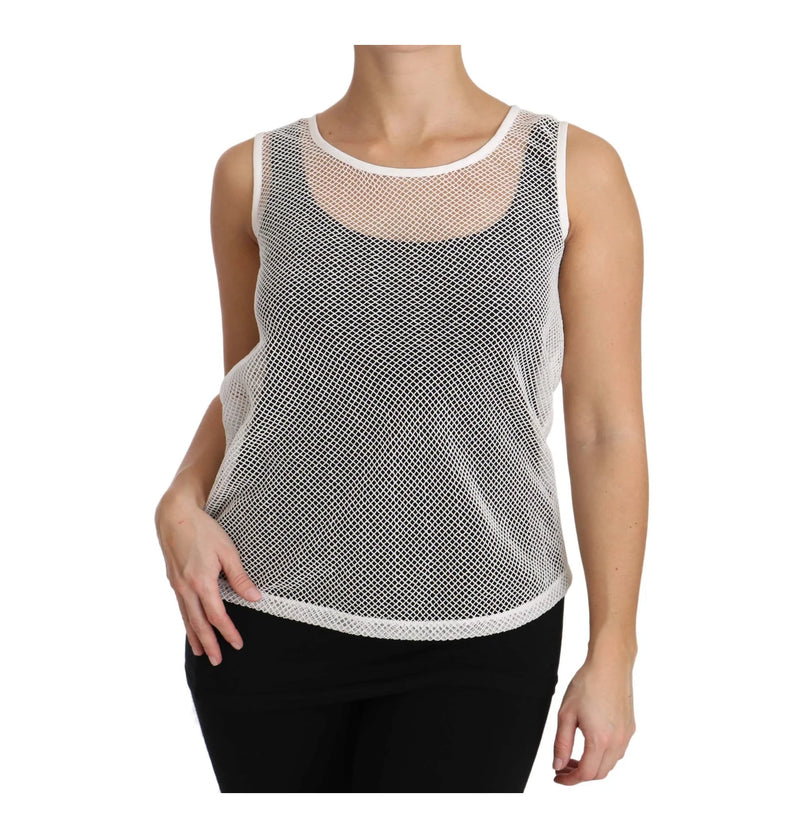 Dolce & Gabbana Tank Top in white, Cotton — view 3