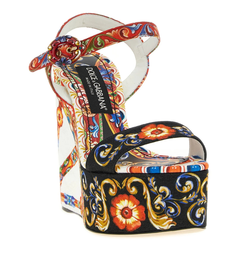 Dolce & Gabbana Wedges in multicolor, Viscose — view 2