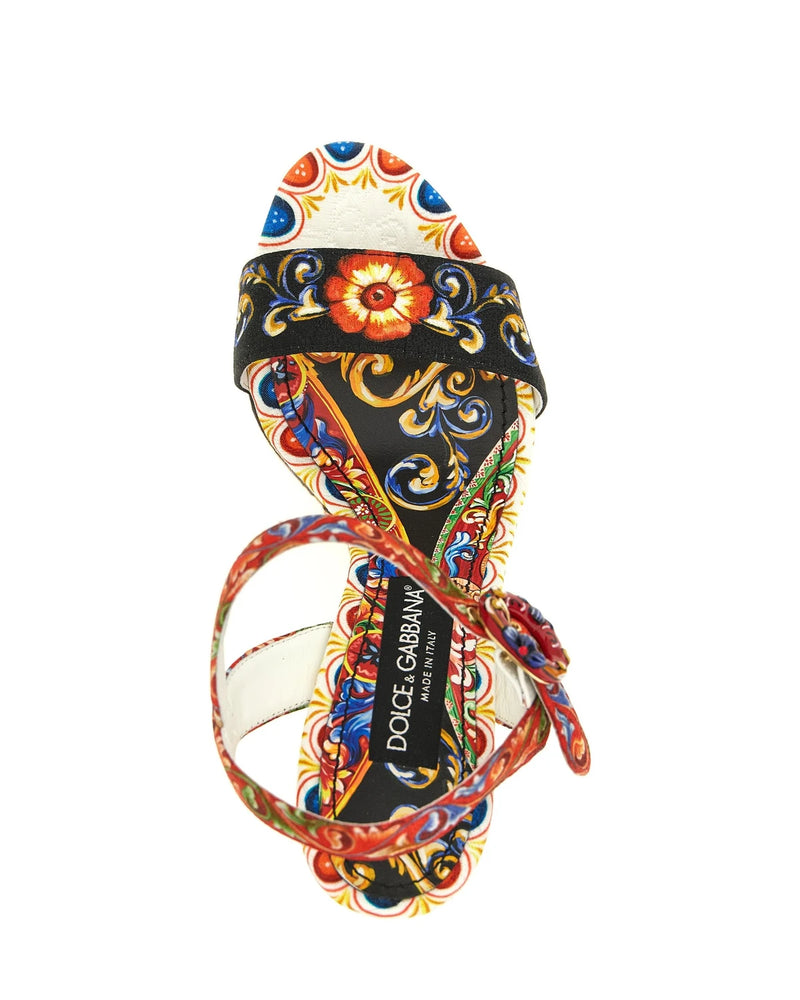 Dolce & Gabbana Wedges in multicolor, Viscose — view 4