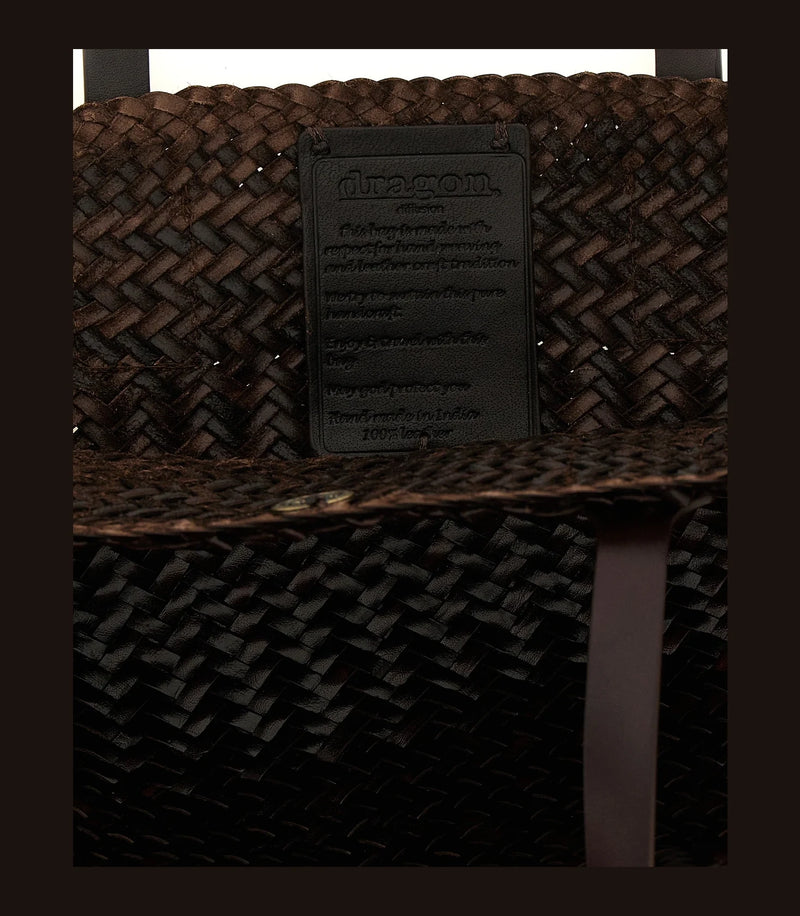 Dragon Diffusion Tote Bag in brown, Calfskin Leather — view 4