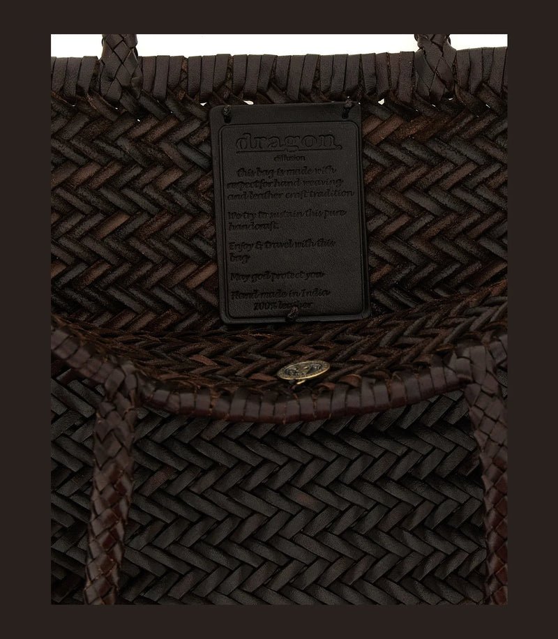 Dragon Diffusion Tote Bag in brown, Calfskin Leather — view 4