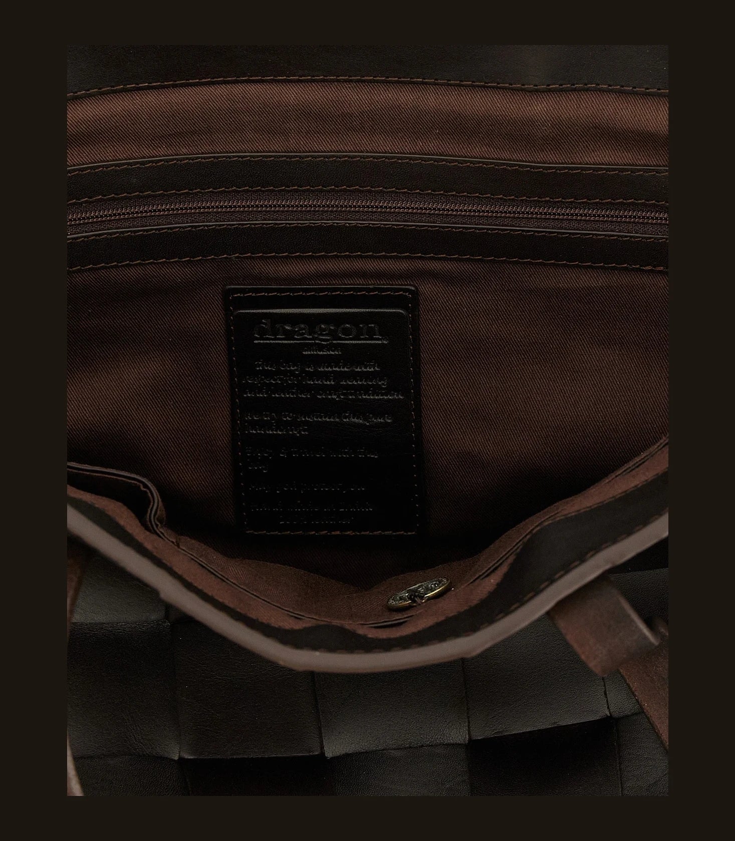 Dragon Diffusion Tote Bag in brown, Calfskin Leather — view 4