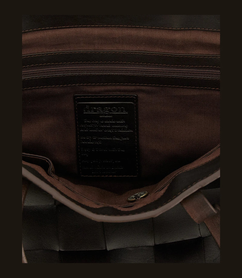Dragon Diffusion Tote Bag in brown, Calfskin Leather — view 4