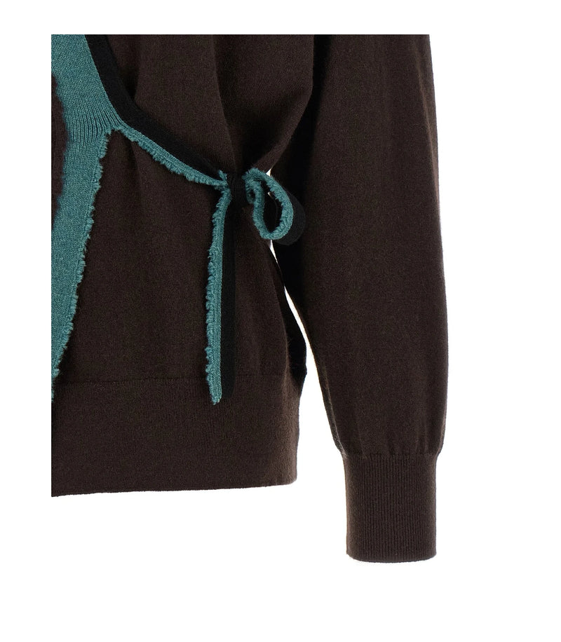 Dries Van Noten Cardigan in brown, Cashmere — view 4