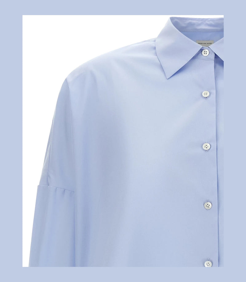 Dries Van Noten Dress Shirt in blue, Cotton — view 3