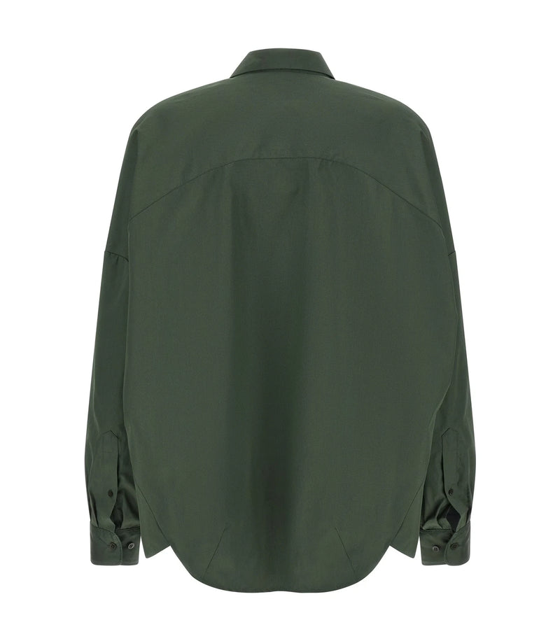 Dries Van Noten Dress Shirt in green, Cotton — view 2