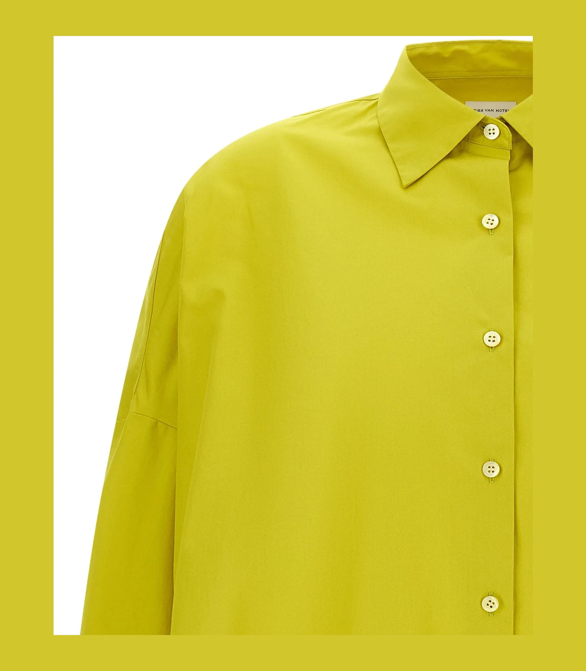 Dries Van Noten Dress Shirt in yellow, Cotton — view 3