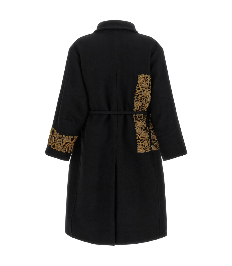 Dries Van Noten Overcoat in black, Wool — view 2