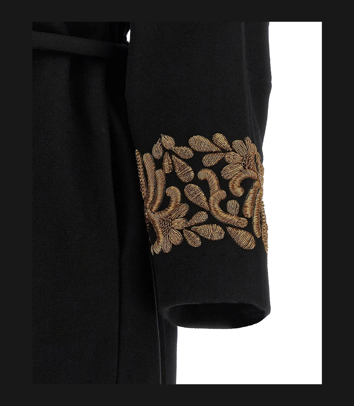 Dries Van Noten Overcoat in black, Wool — view 4