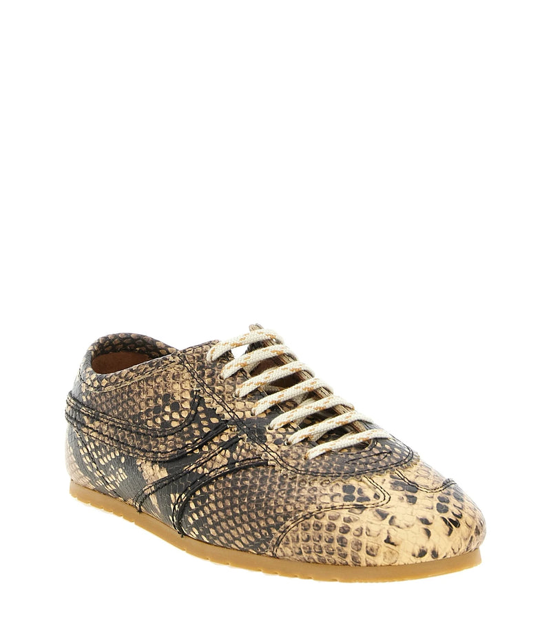 Dries Van Noten Sneakers in beige, Calfskin Leather — view 3