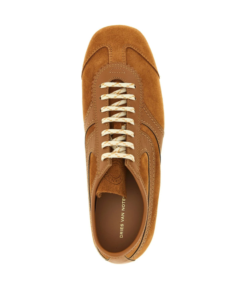Dries Van Noten Sneakers in brown, Calfskin Leather — view 4