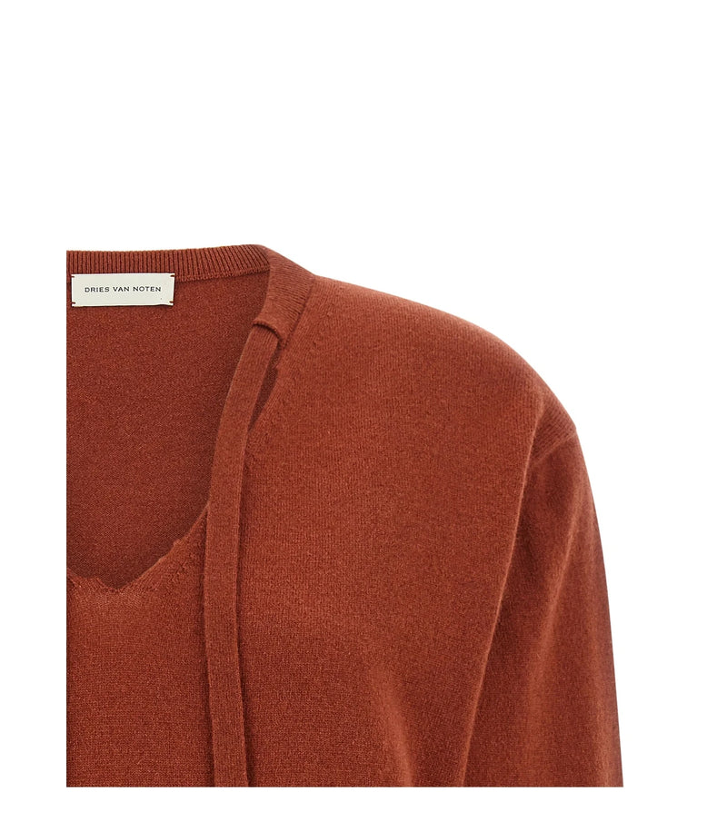 Dries Van Noten Sweater in red, Cashmere — view 3