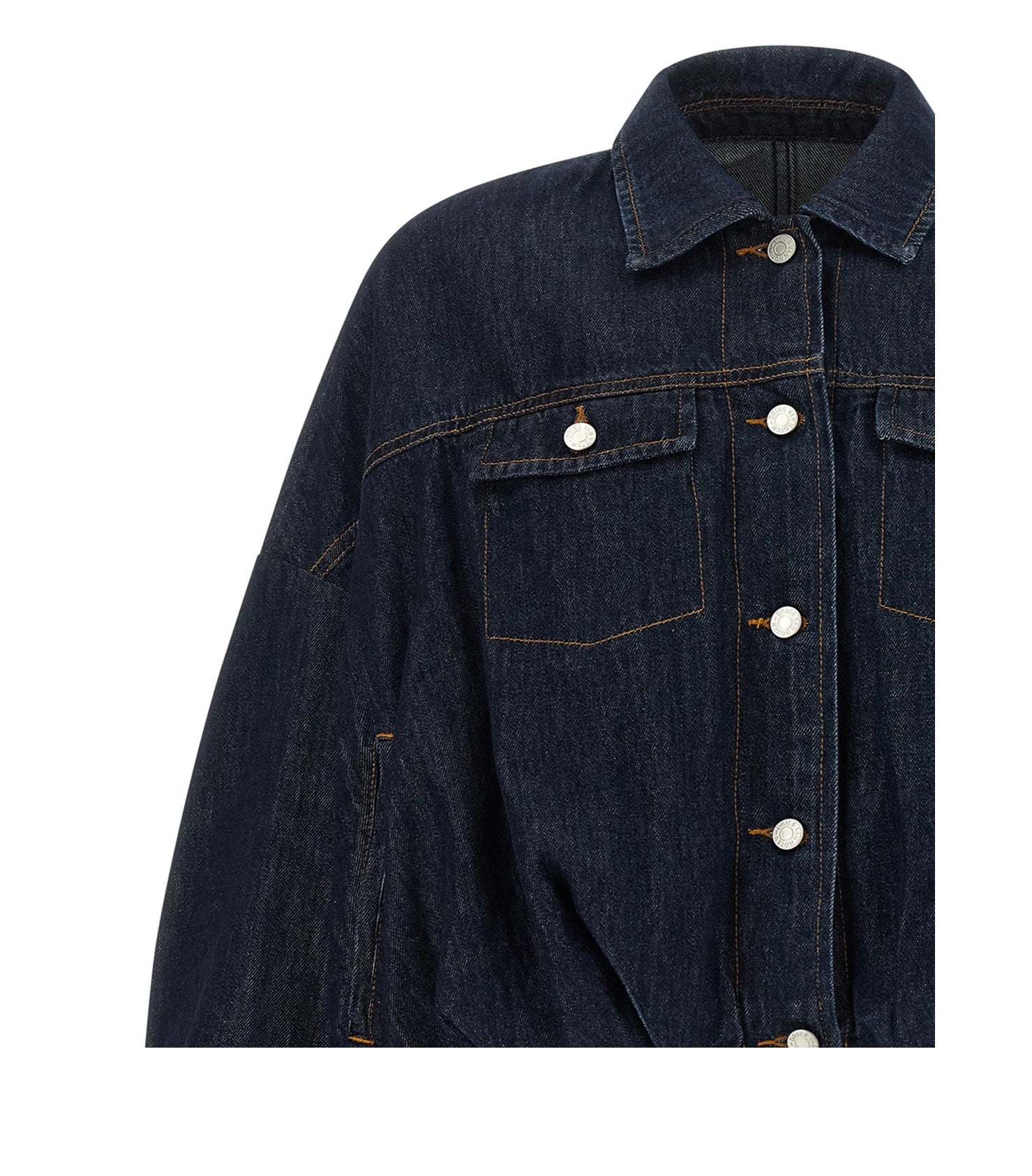 Dries Van Noten Trucker Jacket in blue, Cotton — view 3