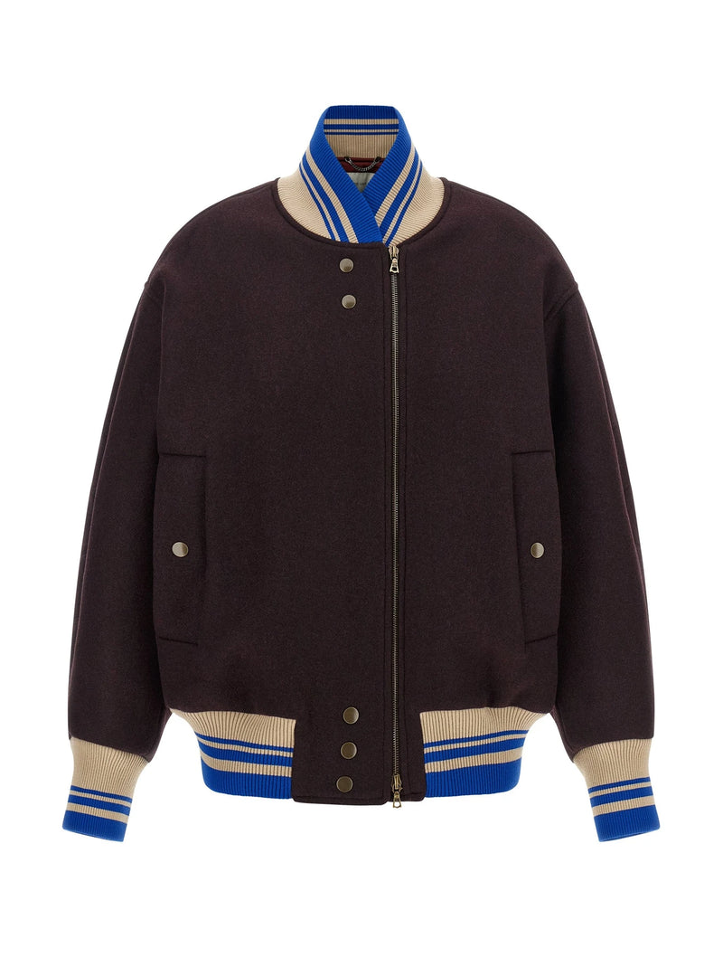 Dries Van Noten Varsity Jacket in purple