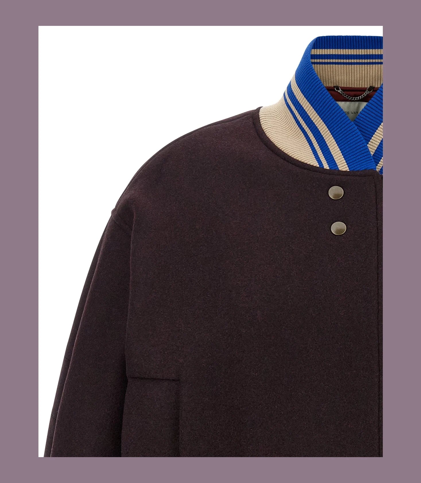 Dries Van Noten Varsity Jacket in purple — view 3