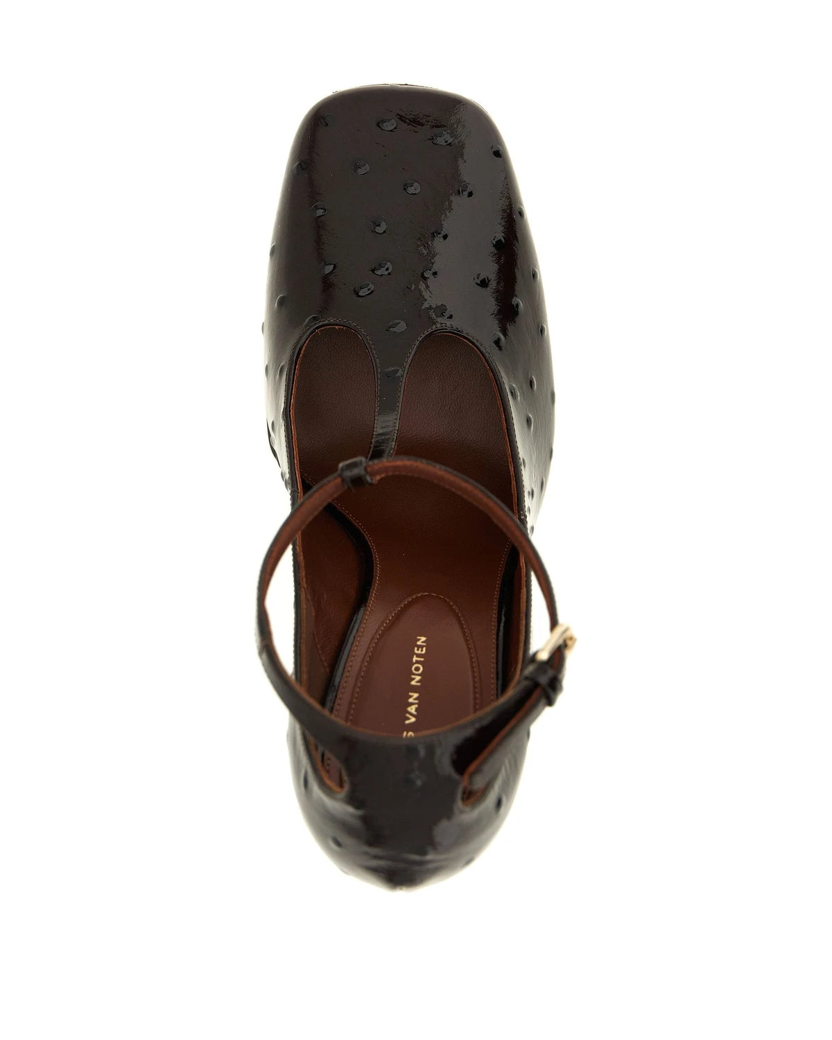 Dries Van Noten Wedges in red, Calfskin Leather — view 4