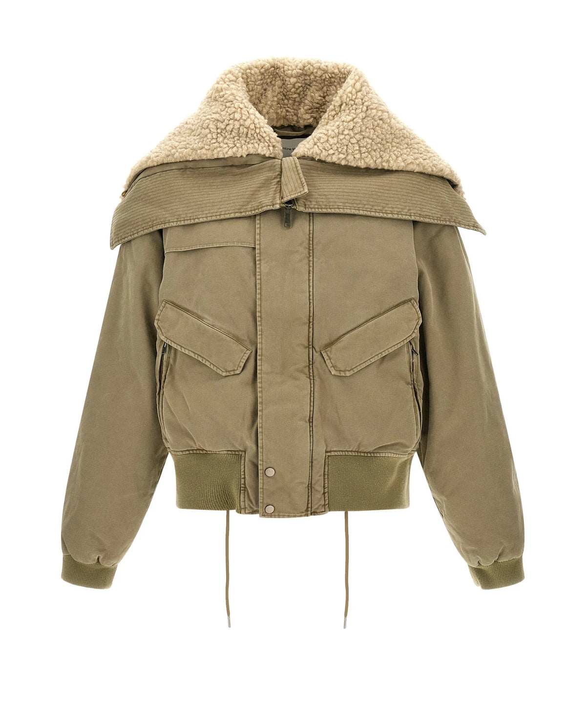 Entire Studios Bomber Jacket in beige, Cotton