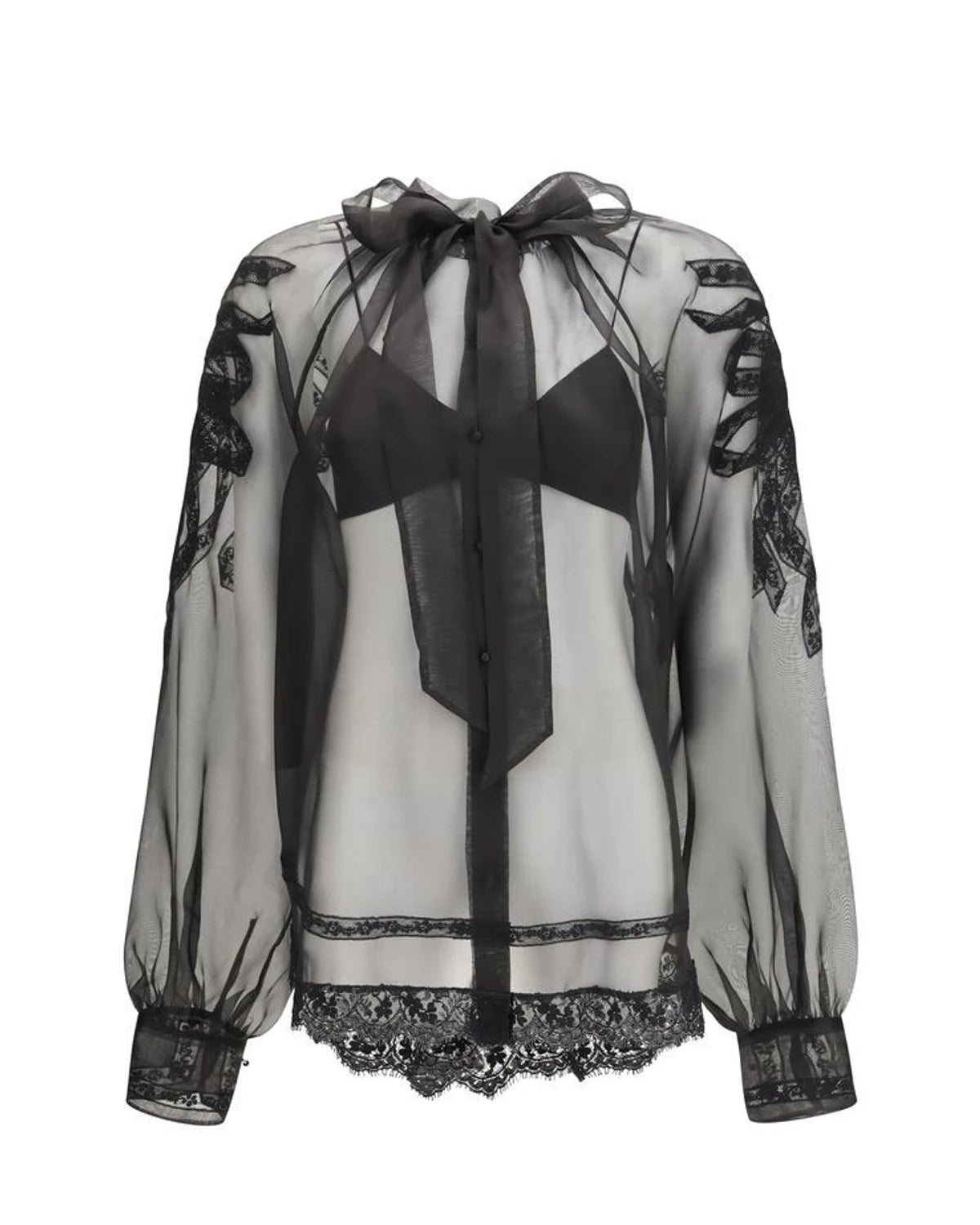 Ermanno Scervino Blouse in black, Silk