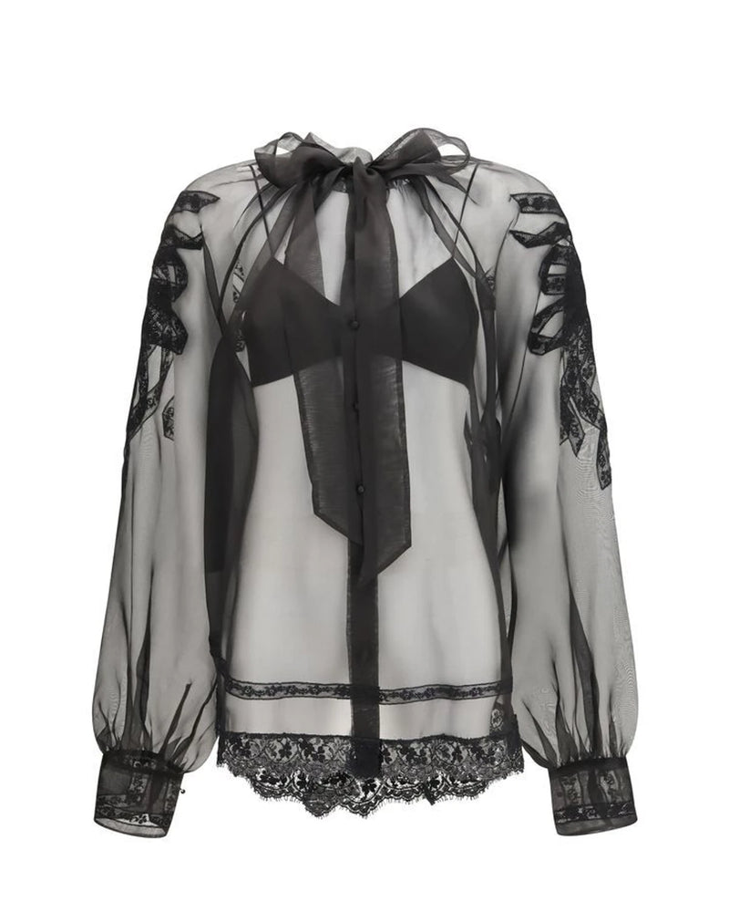 Ermanno Scervino Blouse in black, Silk