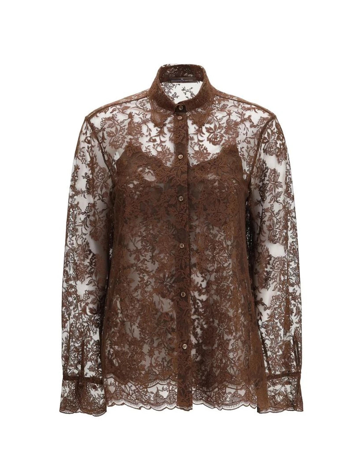 Ermanno Scervino Blouse in brown, Polyester
