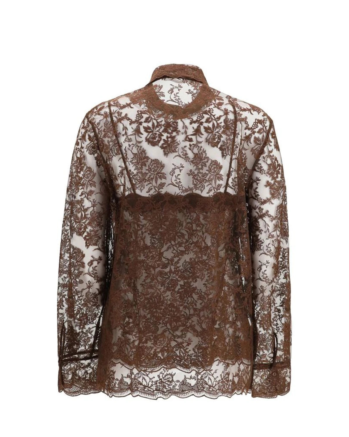 Ermanno Scervino Blouse in brown, Polyester — view 2