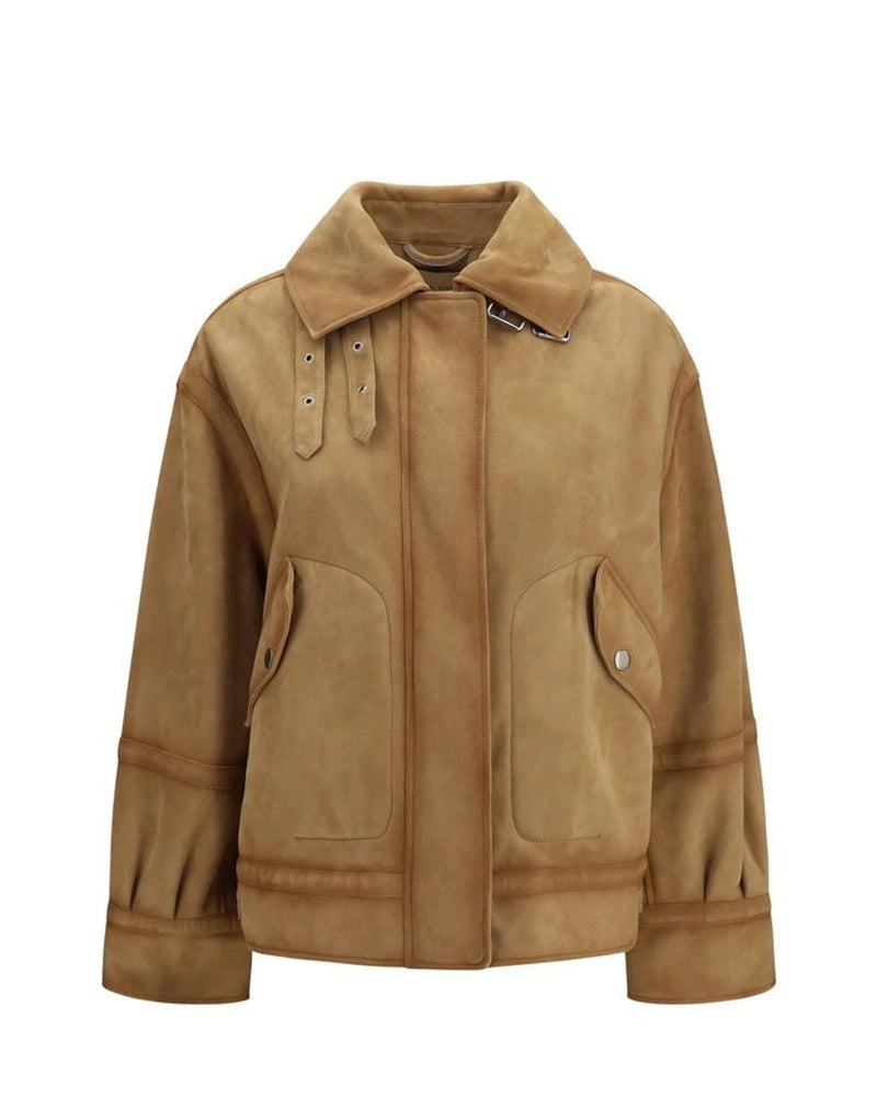 Ermanno Scervino Bomber Jacket in brown, Leather