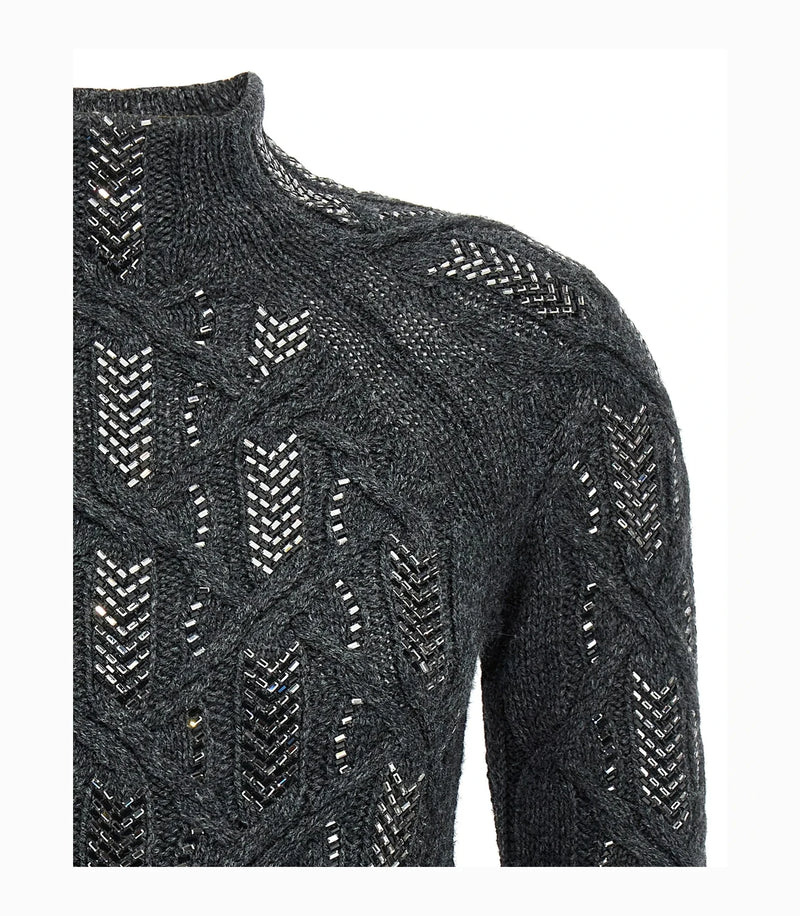 Ermanno Scervino Sweater in gray, Virgin Wool — view 3