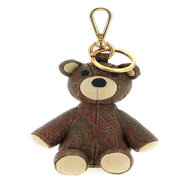 Etro Keychain in brown, Cotton