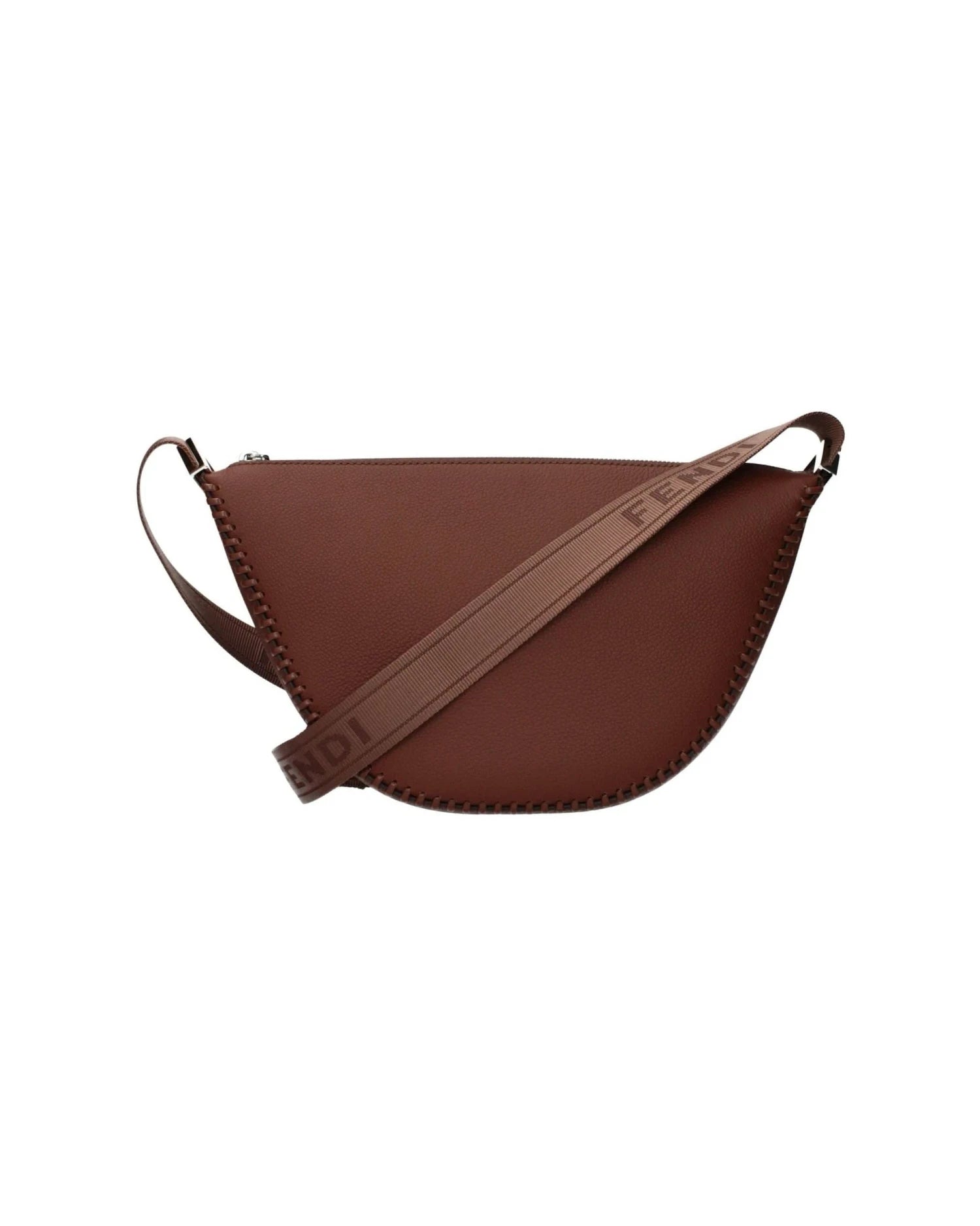 Fendi Brown Leather Crossbody Bag 