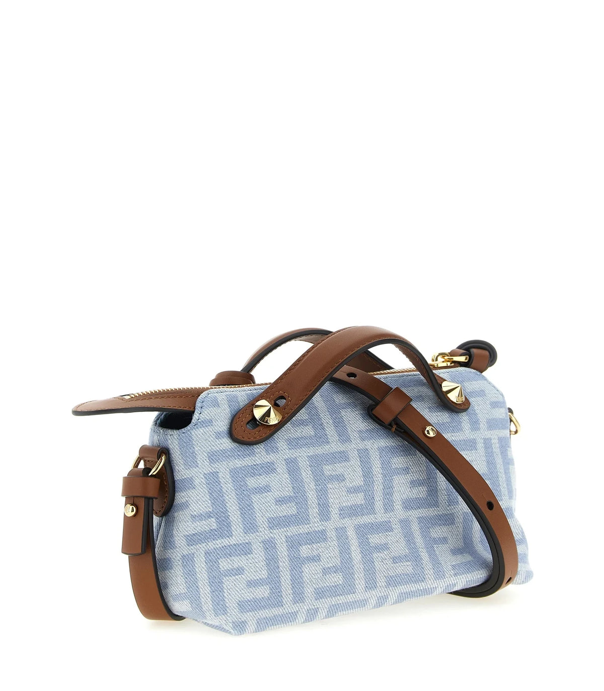 Fendi Baguette Handbag in blue, Cotton — view 2