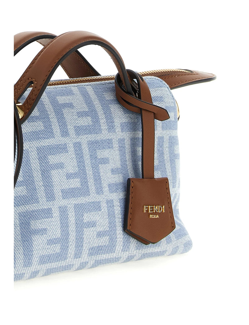 Fendi Baguette Handbag in blue, Cotton — view 3